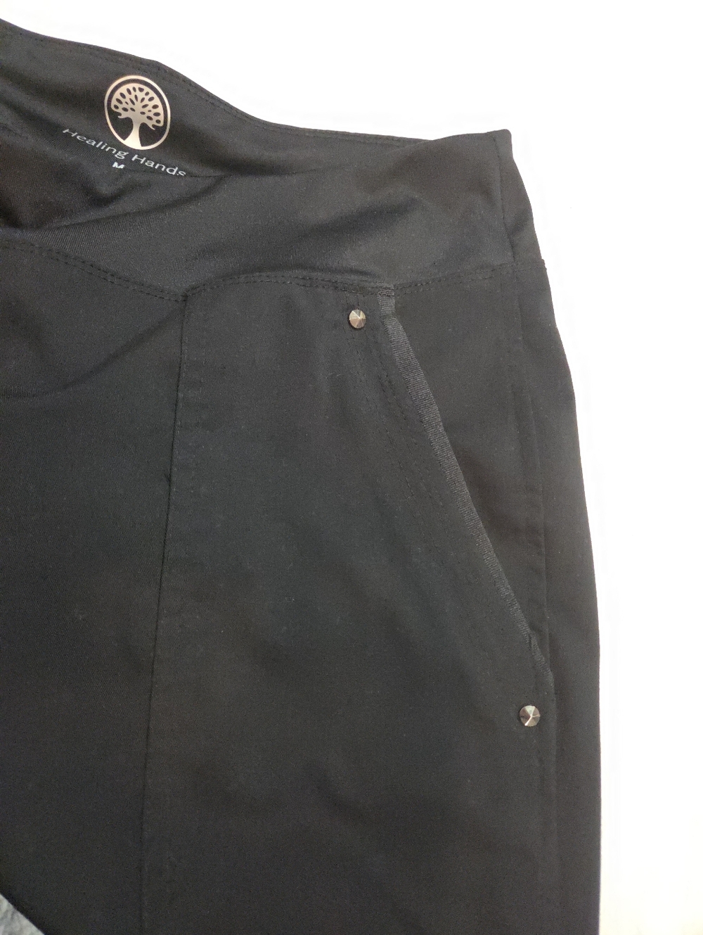 Healing Hands Purple Label Black Tori Scrub Pants Size Medium - Picture 10 of 14